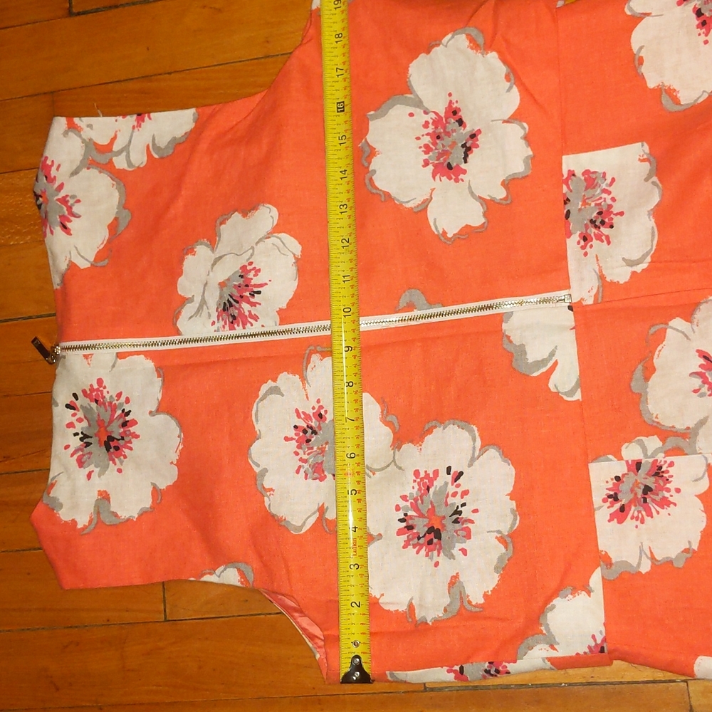 Ivanka Trump Coral Floral Sleeveless Dress